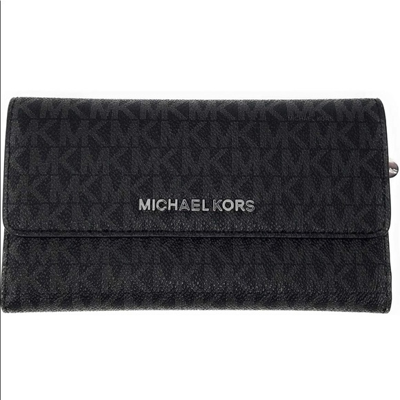MICHAEL Michael Kors Handbags - Michael Kors Jet Set Travel Black Wallet NWT